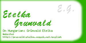 etelka grunvald business card
