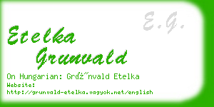 etelka grunvald business card